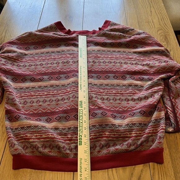 Graff Californiawear Colorful Open Cardigan Size Measure Cottagecore Grandmacore - Picture 6 of 10